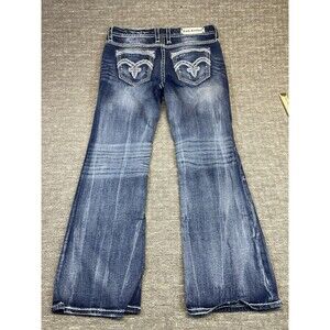 women’s Rock Revival Jeans 34 Parol easy Boot Cut Embellished